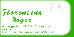 florentina moger business card